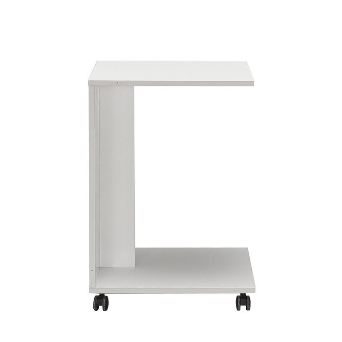 Hanah Home SHP-108-DD-1 Mesa Auxiliar Blanco Diamante, Tablero Partículas Melamina, 35x65x45cm