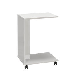 Hanah Home SHP-108-DD-1 Mesa Auxiliar Blanco Diamante, Tablero Partículas Melamina, 35x65x45cm