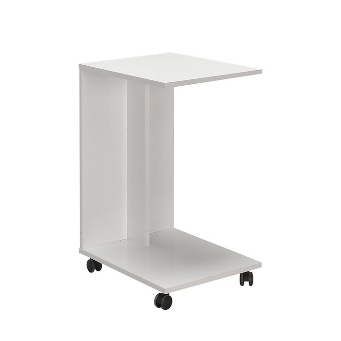 Hanah Home SHP-108-DD-1 Mesa Auxiliar Blanco Diamante, Tablero Partículas Melamina, 35x65x45cm