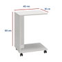 Hanah Home SHP-108-DD-1 Mesa Auxiliar Blanco Diamante, Tablero Partículas Melamina, 35x65x45cm