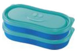 Tupper Maped Snack Box Concept Kids Azul Pack De 2 (Set de 6)
