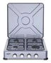 Haeger GC-04E.023A Encimera de Gas 50 cm 4 Zonas, Color Gris