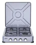 Haeger GC-04E.023A Encimera de Gas 50 cm 4 Zonas, Color Gris