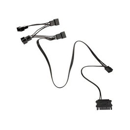 Kolink Cable divisor de ventiladores 1-4 PWM, 35 cm, trenzado, negro