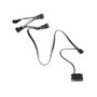 Kolink Cable divisor de ventiladores 1-4 PWM, 35 cm, trenzado, negro