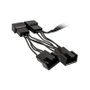 Kolink Cable divisor de ventiladores 1-4 PWM, 35 cm, trenzado, negro