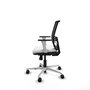 PIQUERAS Y CRESPO Silla de oficina Yunquera con mecanismo Sincro, Blanco y Negro