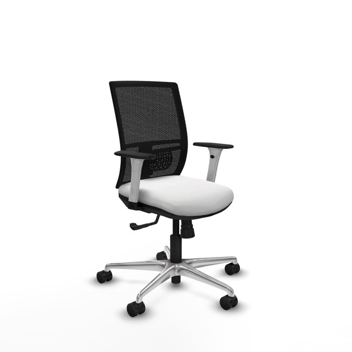PIQUERAS Y CRESPO Silla de oficina Yunquera con mecanismo Sincro, Blanco y Negro PIQUERAS Y CRESPO Silla de oficina Yunquera con mecanismo Sincro, Blanco y Negro