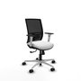 PIQUERAS Y CRESPO Silla de oficina Yunquera con mecanismo Sincro, Blanco y Negro