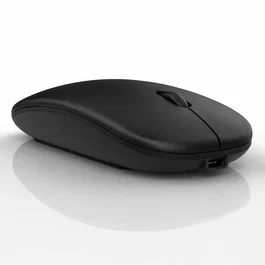 Generico Ratón inalámbrico recargable 2 en 1 Bluetooth + USB 2.4G 1600 DPI Negro