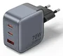 Vention Cargador de Pared GaN FEXH0-EU 70W con 2xUSB-C y 1xUSB-A Gris