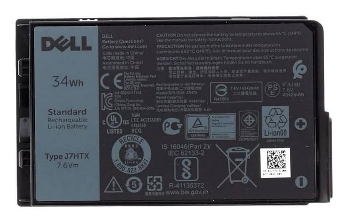 Dell Batería de iones de litio de 2 celdas, 34 Wh para Latitude 12 Rugged Extreme 7212