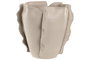 DKD Home Decor Jarrón de Cerámica Orgánico Artesanal Blanco