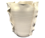 DKD Home Decor Jarrón de Cerámica Orgánico Artesanal Blanco