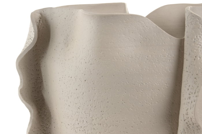 DKD Home Decor Jarrón de Cerámica Orgánico Artesanal Blanco