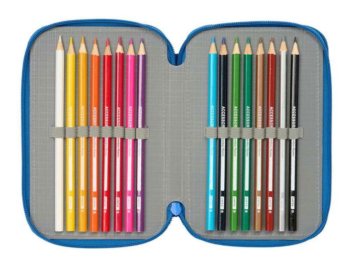 Safta Plumier Triple 37 Piezas Superman 12,5x19,5x5,5 cm