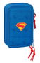 Safta Plumier Triple 37 Piezas Superman 12,5x19,5x5,5 cm