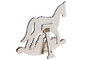 DKD Home Decor Caballito Balancin Navidad Tradicional Blanco Rojo 34 x 30 x 2 cm