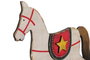 DKD Home Decor Caballito Balancin Navidad Tradicional Blanco Rojo 34 x 30 x 2 cm