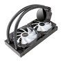 UNYKAch AquaStorm 240 Kit Refrigeración Líquida AIO CPU - Radiador 240mm, 2 Ventiladores 120mm ARGB, Visualización Temperatura CPU, Compatible Intel/AMD
