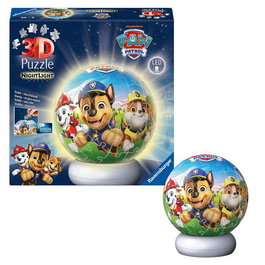 Ravensburger Puzzle 3D con Luz de Noche Paw Patrol - Puzzle de Construcción para Niños a Partir de 8 Años con Funciones de Iluminación (Requiere Montaje y Pilas)
