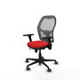 PIQUERAS Y CRESPO Silla de Oficina Jorquera con Mecanismo Sincro/Traslack Rojo y Gris
