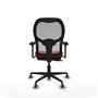 PIQUERAS Y CRESPO Silla de Oficina Jorquera con Mecanismo Sincro/Traslack Rojo y Gris