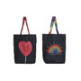 DKD Home Decor Bolsa Urban Kawai 23 Multicolor y Negro (2 Unidades)