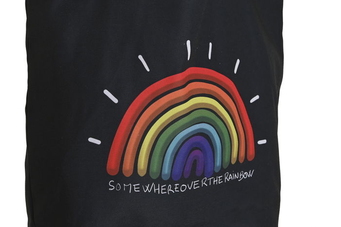 DKD Home Decor Bolsa Urban Kawai 23 Nylon Poliester Multicolor Negro 43 x 15 x 40 cm (2 Unidades)