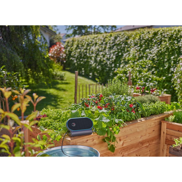 GARDENA Set de Riego Solar AquaBloom con 30 Goteros y Manguera de 20 m