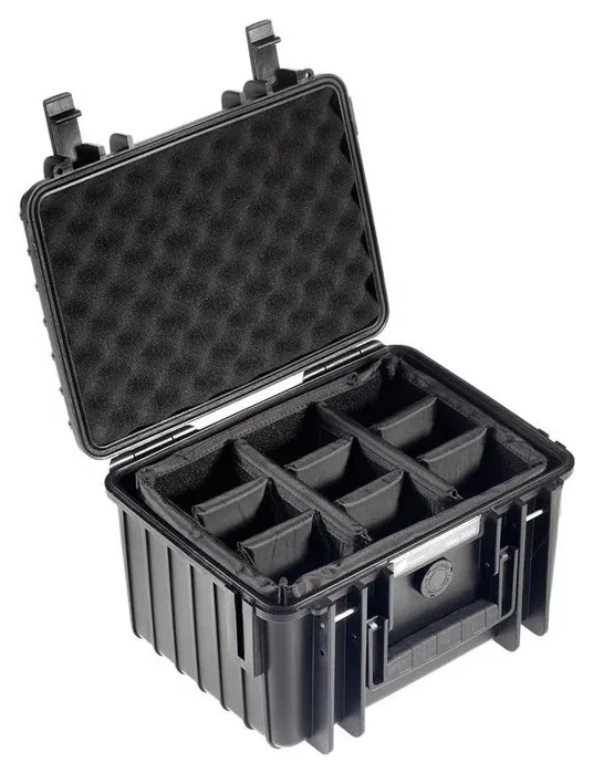 B&W Type 2000 negro con divisor acolchado