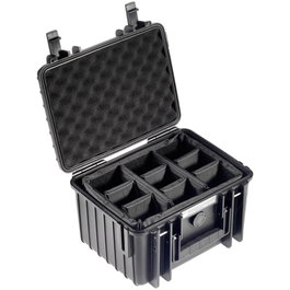 B&W Type 2000 negro con divisor acolchado