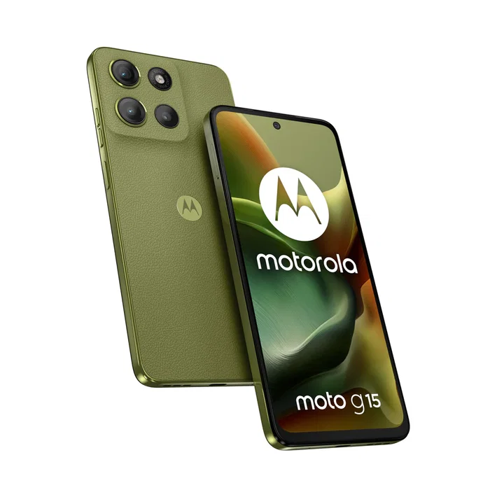 Motorola moto g15 Smartphone 128 GB Verde, 4 GB RAM, Pantalla 6.72" Full HD+, Android 15, Cámara 50 MP, Batería 5200 mAh