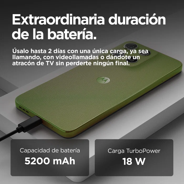 Motorola moto g15 Smartphone 128 GB Verde, 4 GB RAM, Pantalla 6.72" Full HD+, Android 15, Cámara 50 MP, Batería 5200 mAh