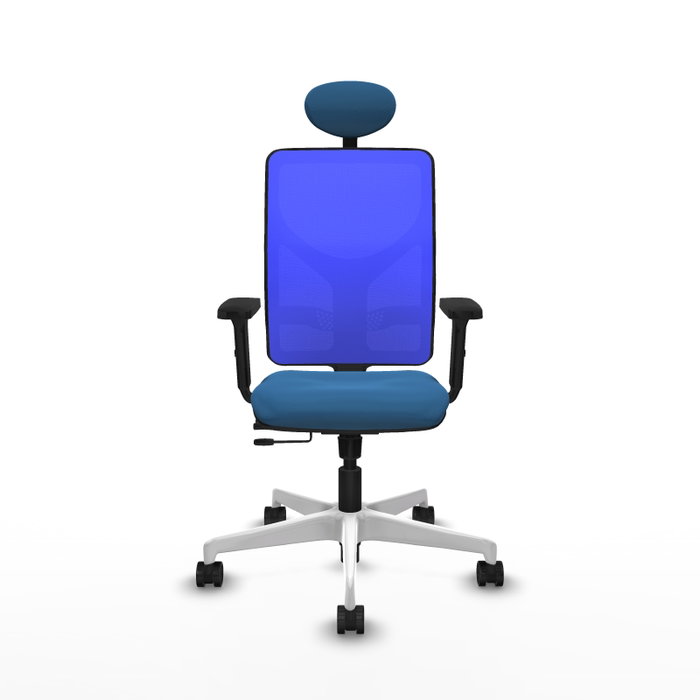 PIQUERAS Y CRESPO Silla de oficina Motilla Azul con mecanismo Sincro/Traslack