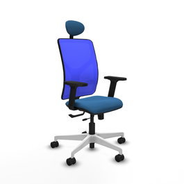 PIQUERAS Y CRESPO Silla de oficina Motilla Azul con mecanismo Sincro/Traslack