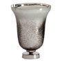 Ixia Jarrón Plata de Aluminio y Cristal 25 x 25 x 33 cm