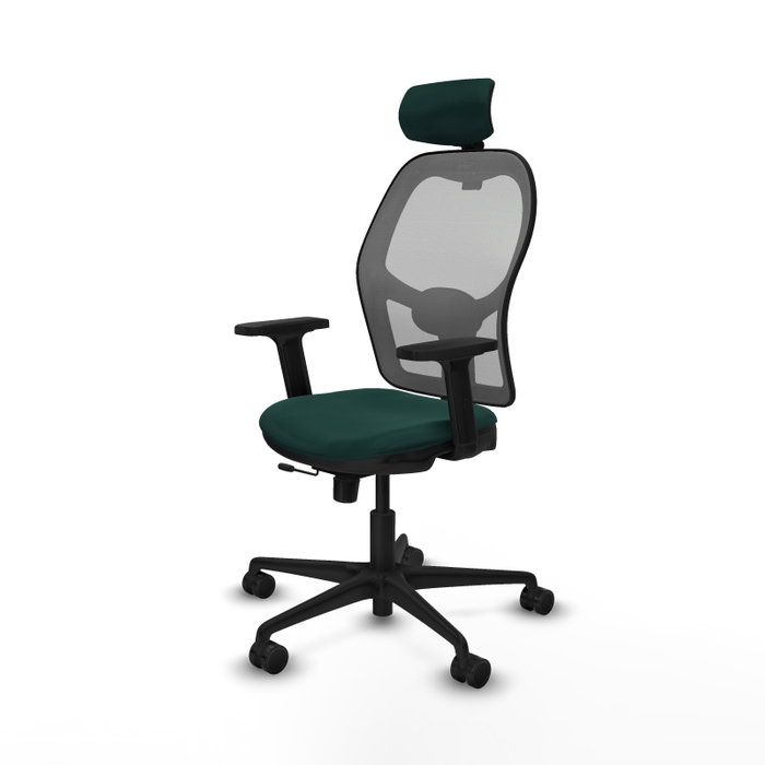 PIQUERAS Y CRESPO Silla de oficina Jorquera con mecanismo Sincro/Traslack Verde botella y Gris PIQUERAS Y CRESPO Silla de oficina Jorquera con mecanismo Sincro/Traslack Verde botella y Gris