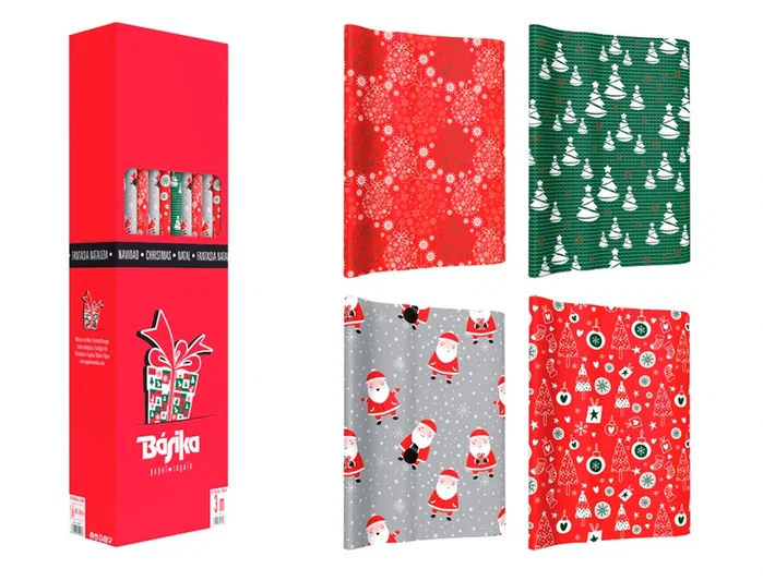 Basika Papel de Regalo Navidad Modelos Surtidos 1x3 m