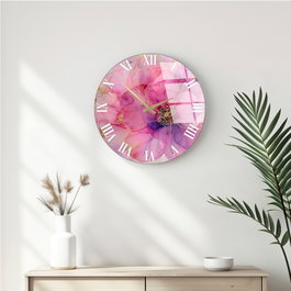 Wallity Reloj de Pared Decorativo Huhu339, Cristal, 40 x 40 cm