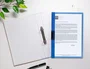Liderpapel Carpeta Dossier con Pinza Deslizante Azul DIN A4