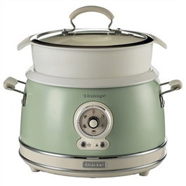 Ariete Vintage Food Steamer 2 en 1 Olla de Cocción Lenta y Arrocera 700 W 3,5 L Verde