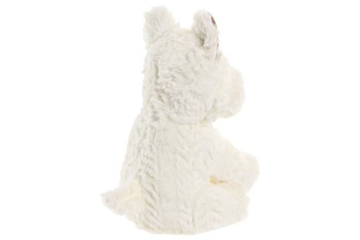 DKD Home Decor Peluche Perro Blanco Marron 22 x 26 x 18 cm (6 Unidades)