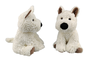 DKD Home Decor Peluche de Perro Blanco y Marrón