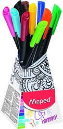 Rotulador Fibra Maped Graph Peps Bote Personalizable De 10 (Colores Surtidos)