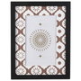 Home Deco Factory Marco de Fotos Mirage con Paspartú Decorado Oriental para 10x15 cm, 16.5x21.5 cm, Negro/Marrón/Beige