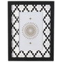 Home Deco Factory Marco de Fotos Mirage con Paspartú Decorado Oriental para 10x15 cm, 16.5x21.5 cm, Negro/Marrón/Beige