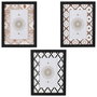 Home Deco Factory Marco de Fotos Mirage con Paspartú Decorado Oriental para 10x15 cm, 16.5x21.5 cm, Negro/Marrón/Beige