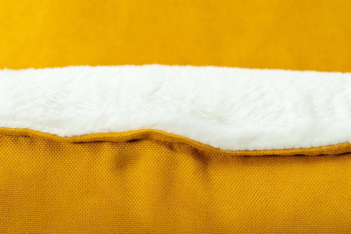 Gloria Cama para Mascotas Alquezar Rectangular Amarilla 70x60 cm - Tejido Suave, Desenfundable y Lavable, Relleno de Silicona Reciclada Gloria Cama para Mascotas Alquezar Rectangular Amarilla 70x60 cm - Tejido Suave, Desenfundable y Lavable, Relleno de Silicona Reciclada
