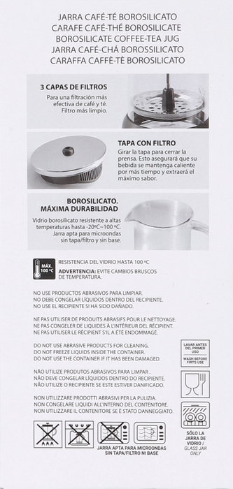Inde Jarra de Café y Té Boro-Ss 350 ml (Pack de 8 Unidades)